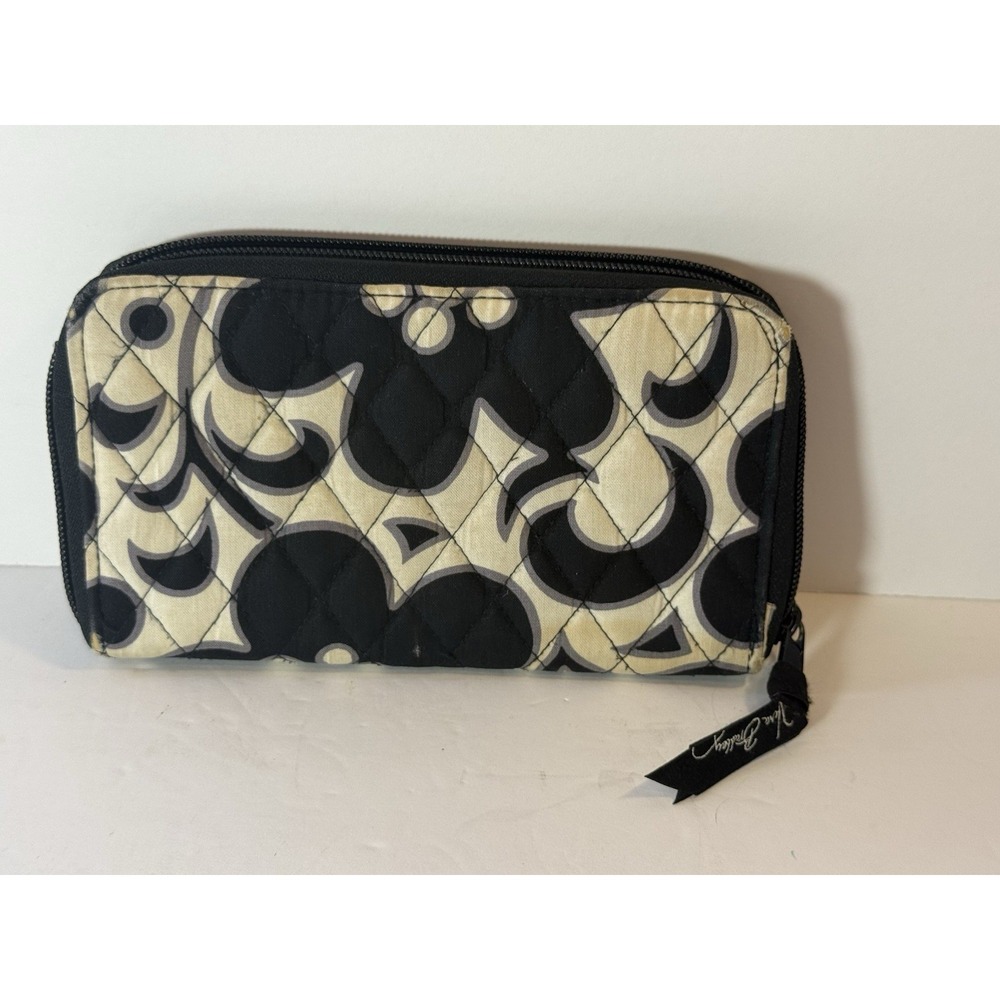 Vera Bradley Night and Day Quilted Zip Around Accordion Wallet 7.5" x 4.5" - Picture 1 of 10